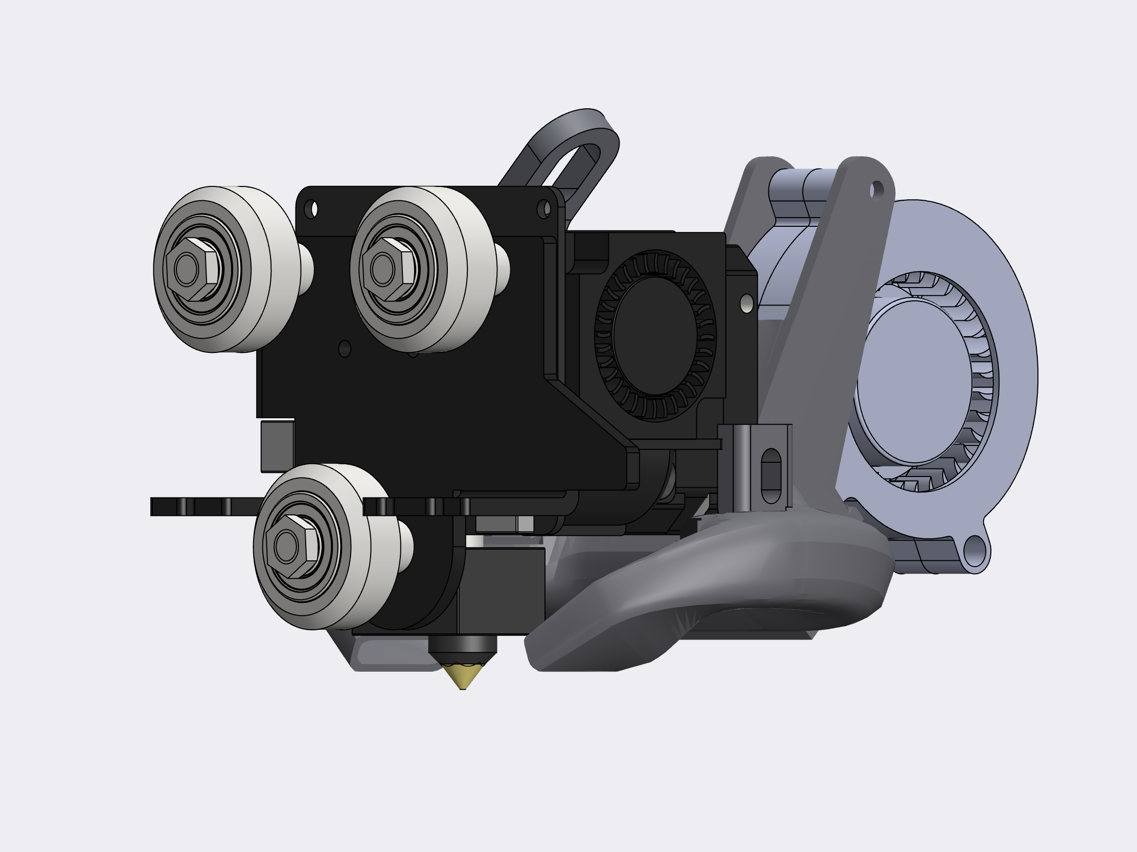 Ender 3 S1 & Ender 3 S1 Pro & Creality Sprite Extruder high performance 5015 part cooling fan duct (based on Hero Me Gen7) - photo 3