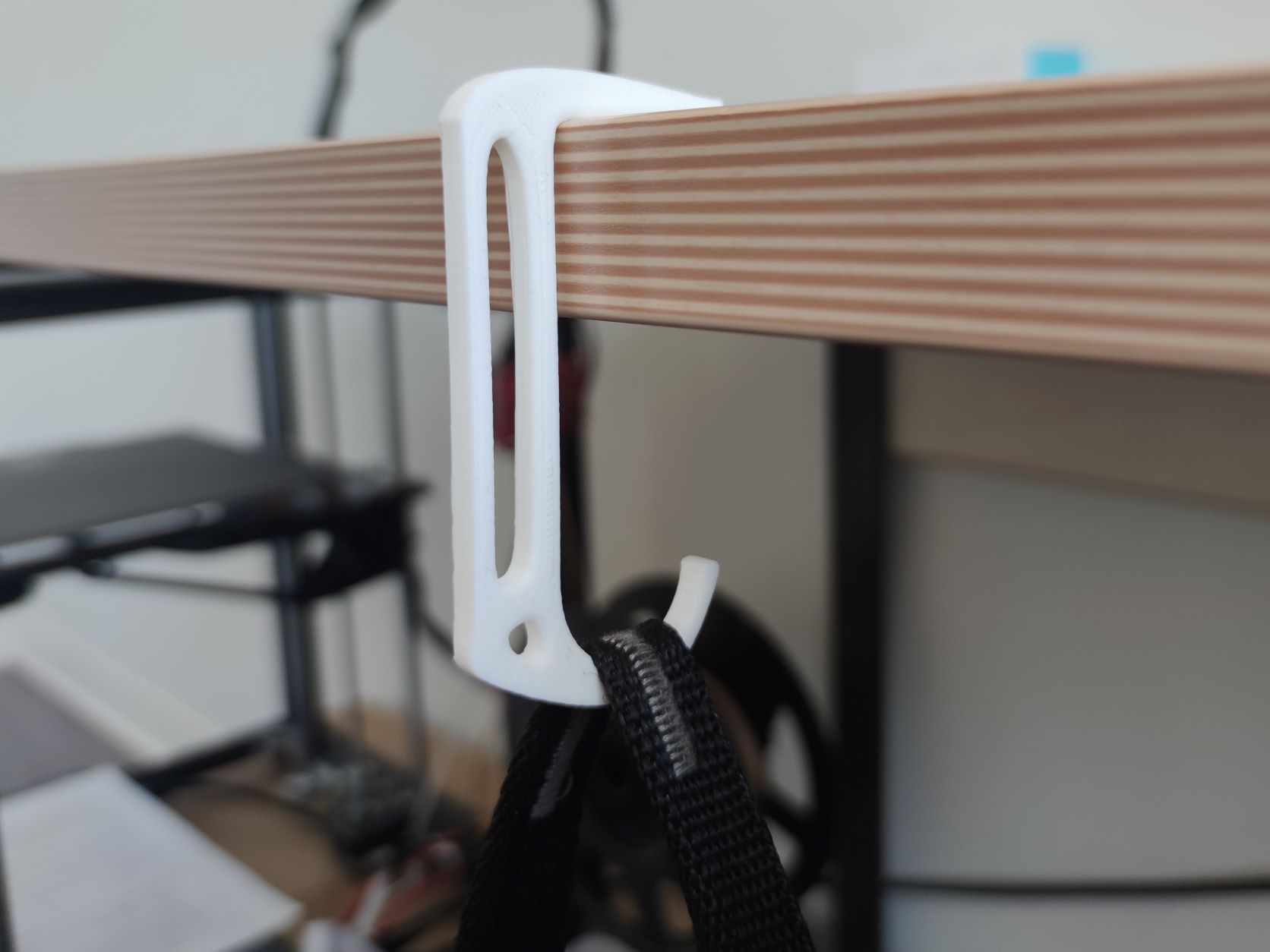 Desk backpack hook