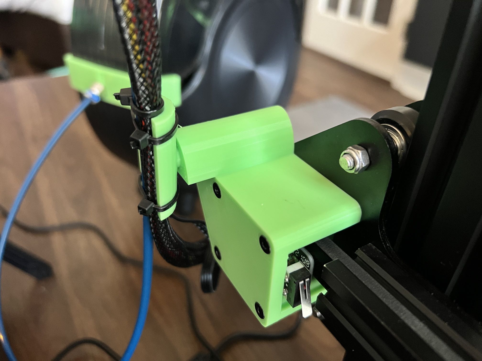 Combined Cable/Bowden Tube Swivel and X Axis Limit Switch Cover for Ender 3 v2 - photo 4