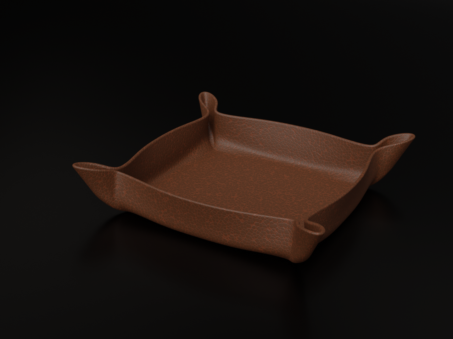 Leather Catch All tray style