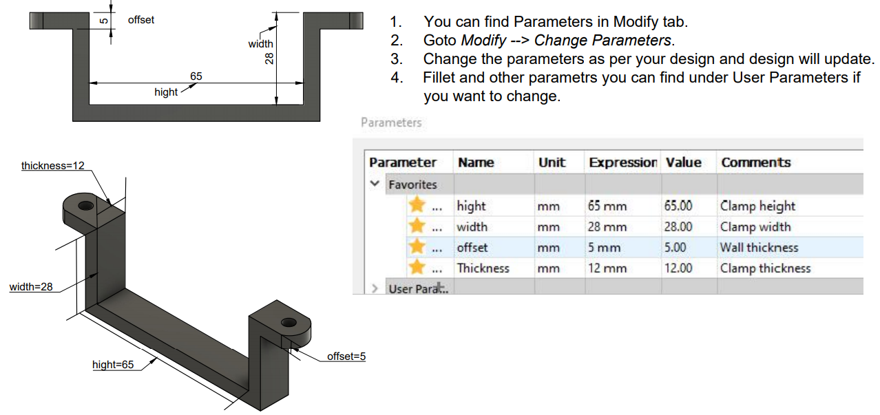 Modular Clamp : Parametric clamp / door, drawer handle - photo 3