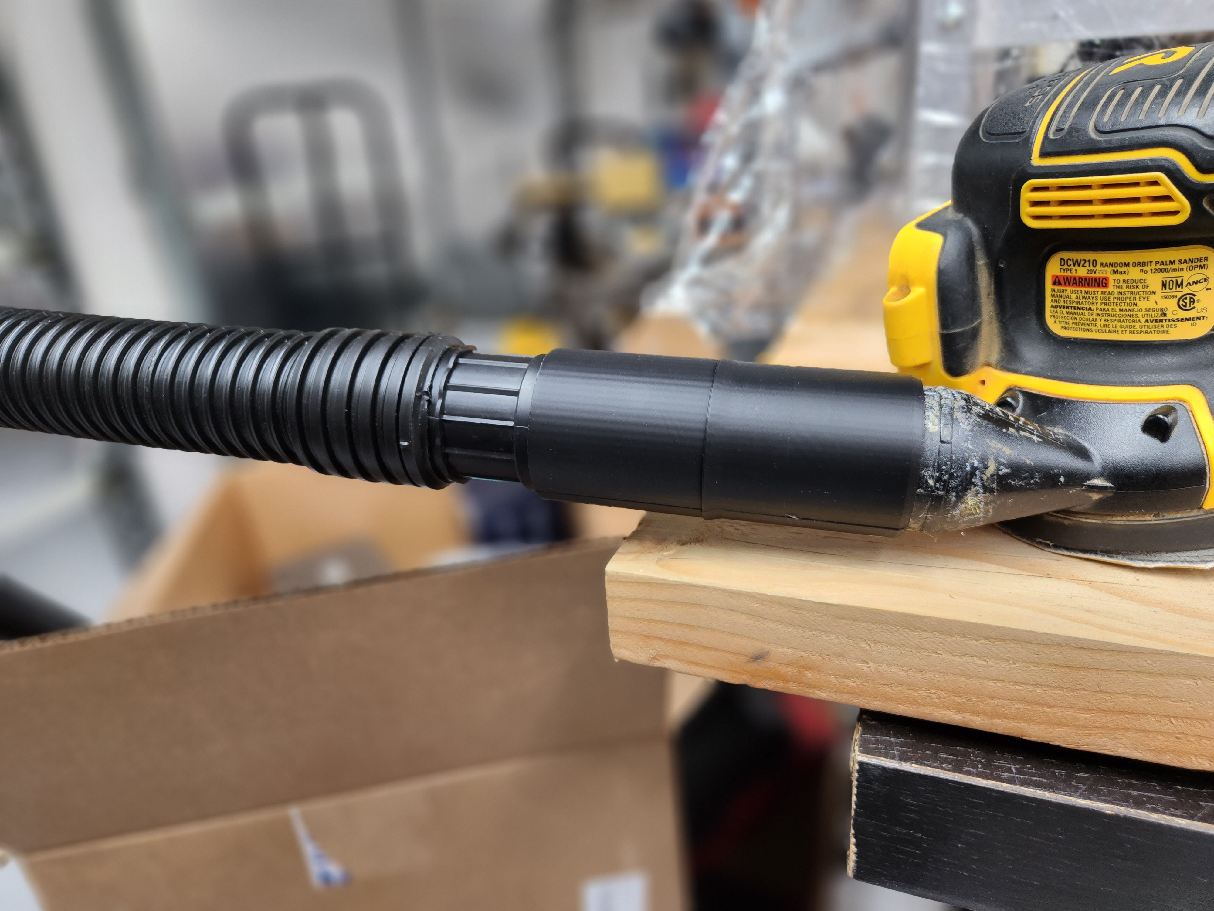 Dewalt Sander DCW210 to 1 7/8 inch Ryobi vacuum hose adapter - photo 3