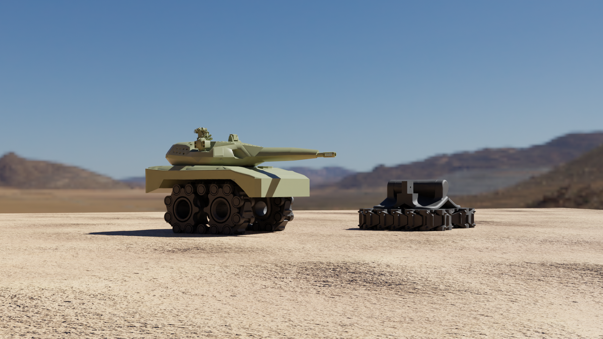 Toy tank with print-in-place tracks attachment - photo 2