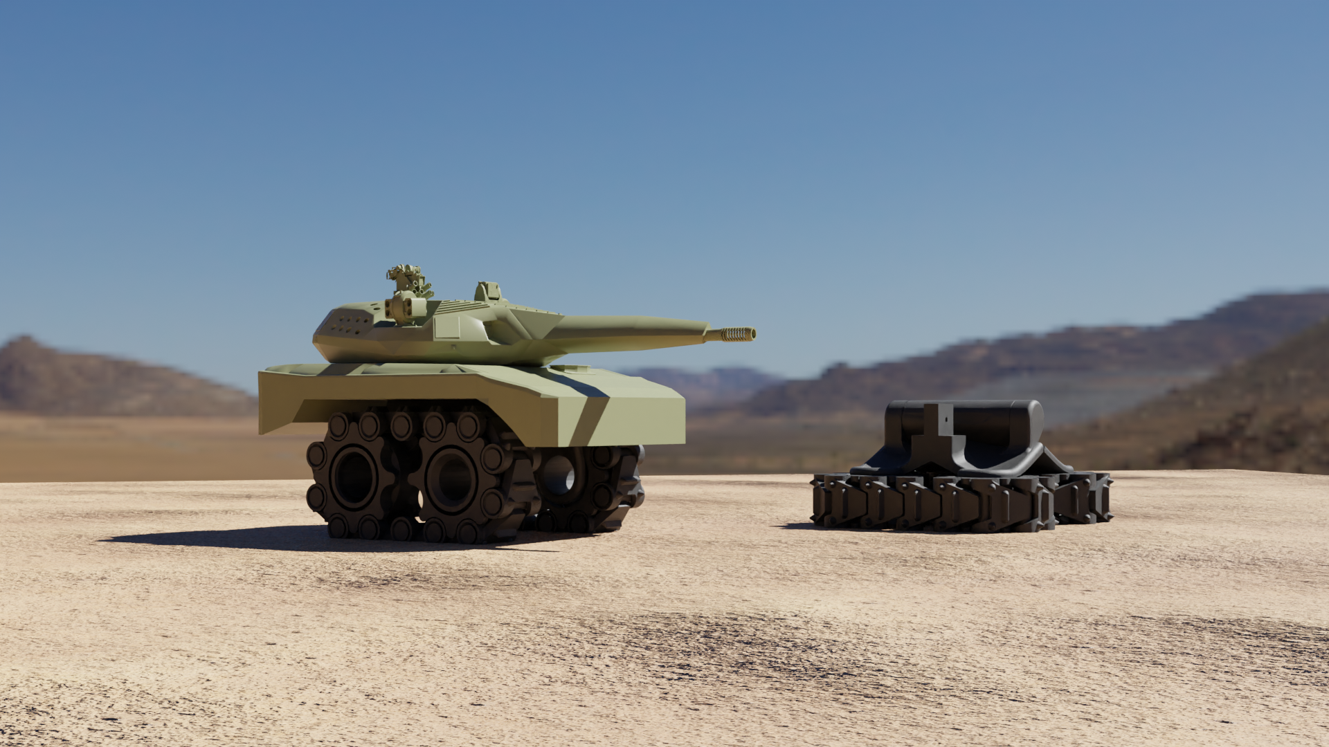 Toy tank with print-in-place tracks attachment - photo 3