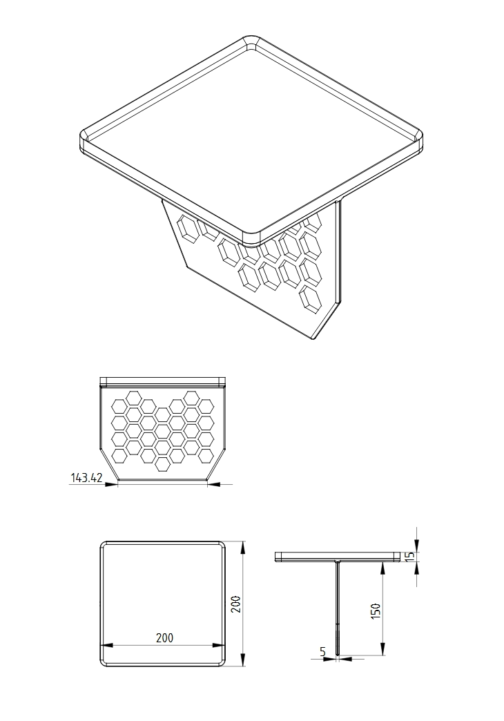 Couch Table Tray with fin - photo 3