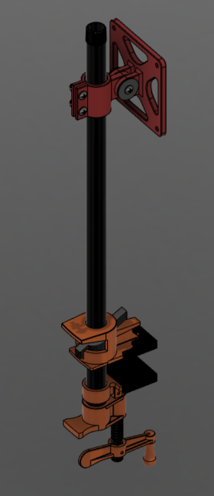 DIY Monitor Pipe Clamp Mount - photo 4