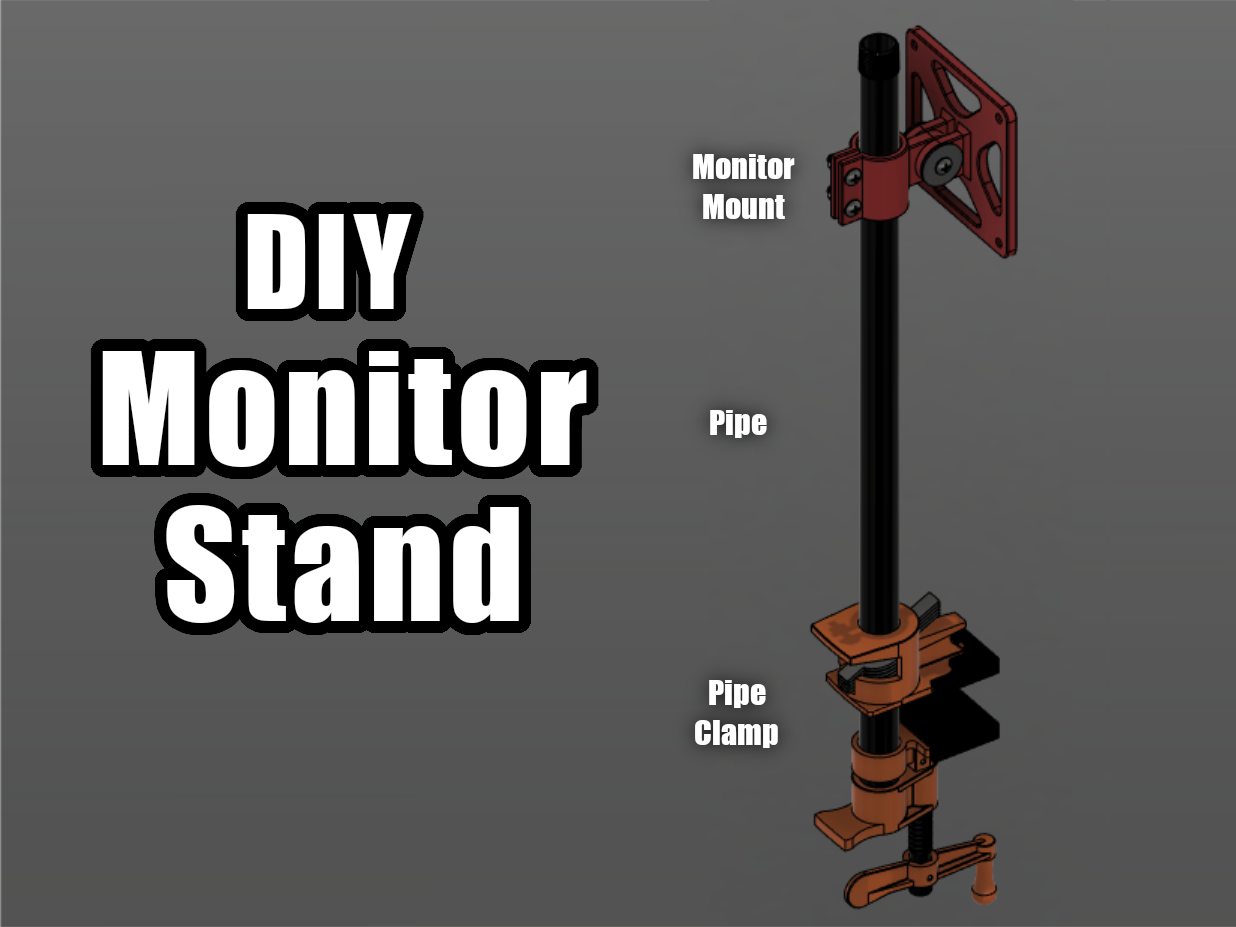 DIY Monitor Pipe Clamp Mount