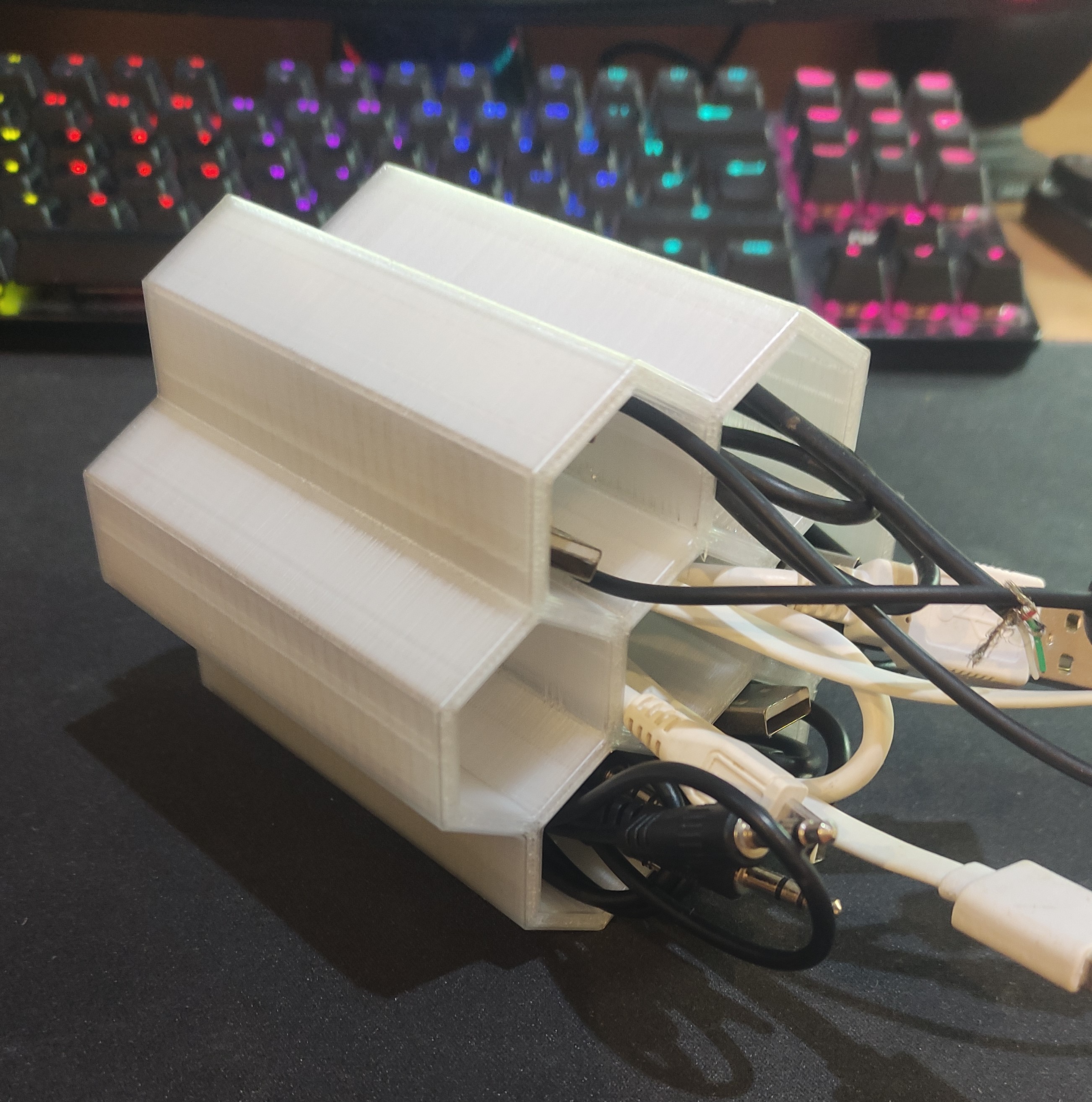 Honeycomb Desk Cable Organizer