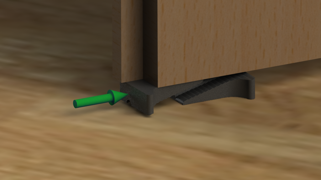 Minimalistic door wedge