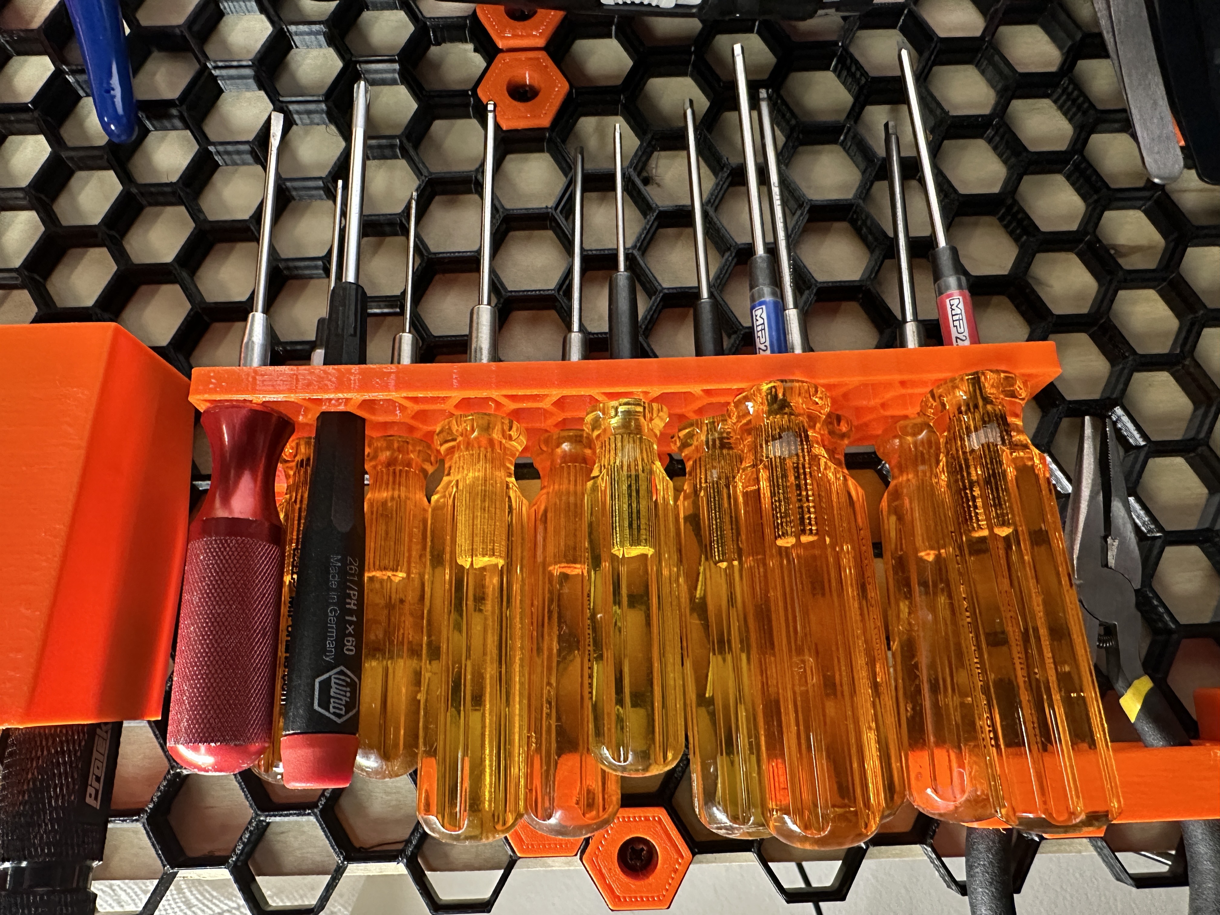 Honeycomb wall Tool holder or Shelf