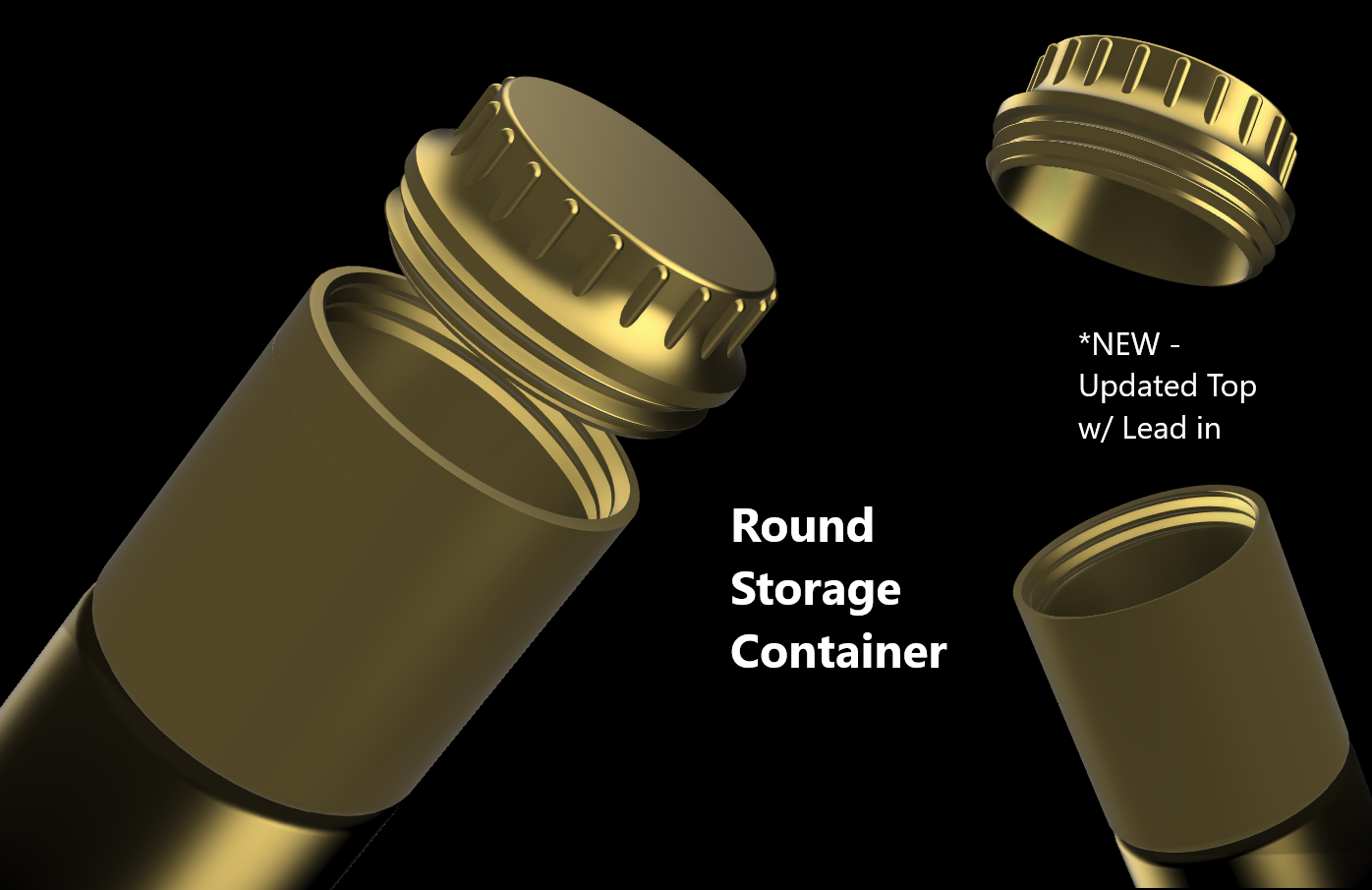 Round Threaded Storage Container
