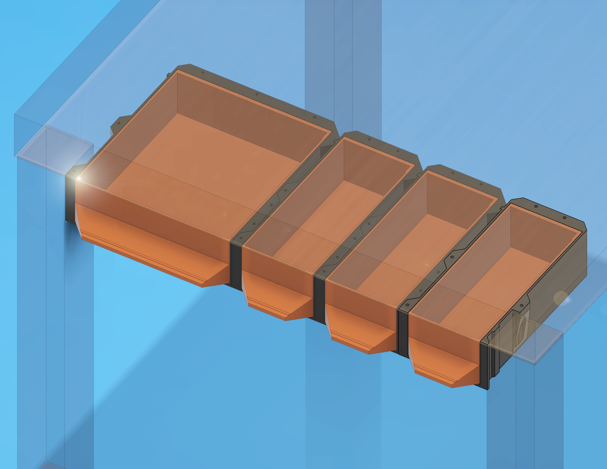 Lack Enclosure Drawers - Double Wide Drawer