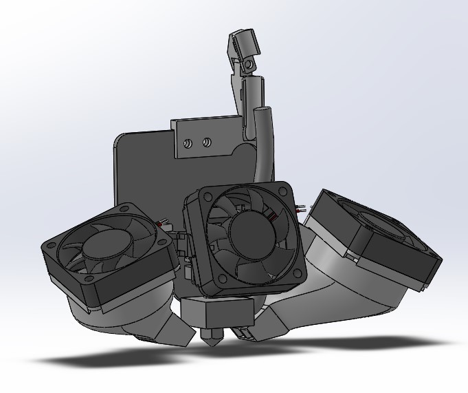 TronXY X1/X3 Dual/Single 40mm Fan Mount and Part Coolers and Cable Router