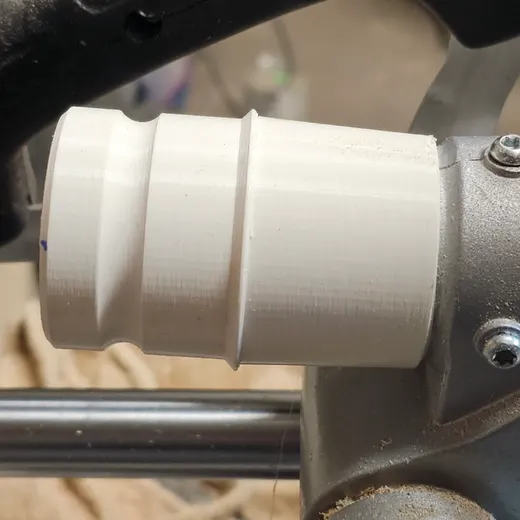 Camlock vacuum adapter for Metabo KGS254M Miter Saw