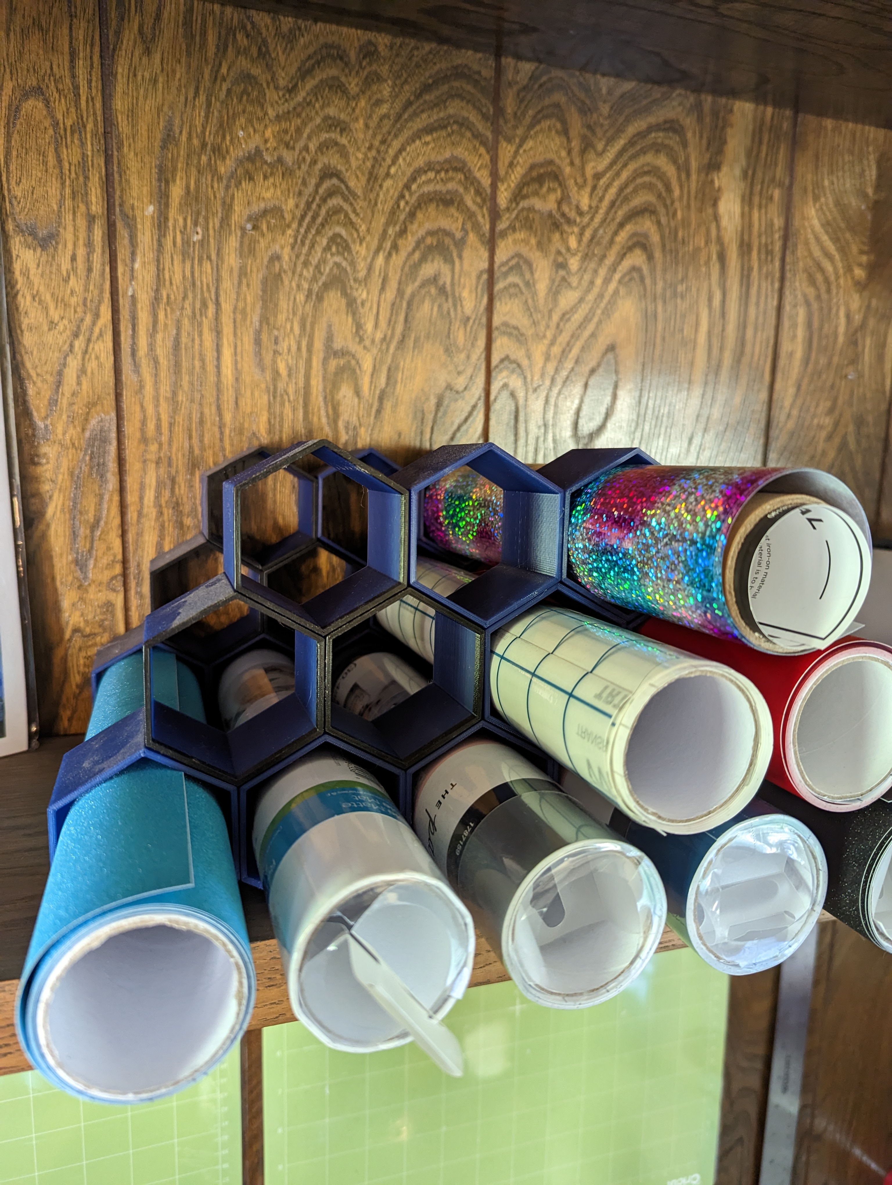 Honeycomb Cricut Material Roll Storage