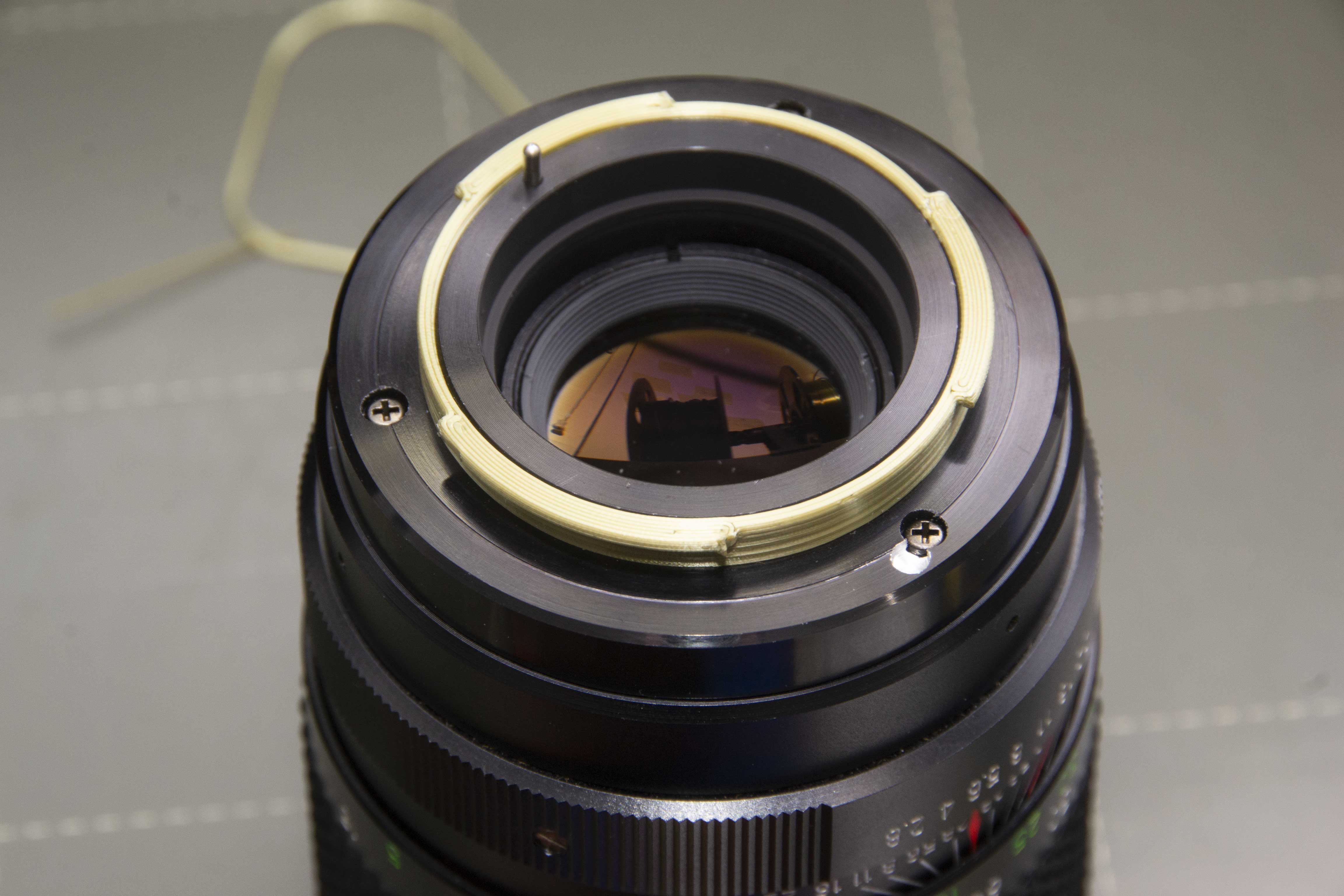 Ultra minimal M42 to Nikon F-mount lens adapter