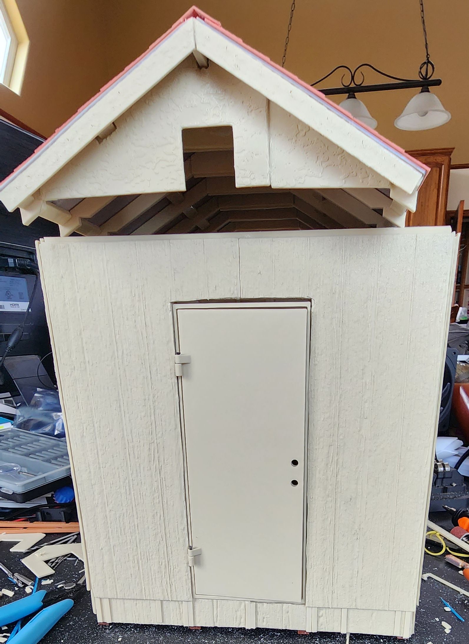 1:12 Scale Model 32 in. x 80 in. Premium Right-Hand Outswing Flush Primed Steel Prehung Front Exterior Door with No Brickmold - photo 2