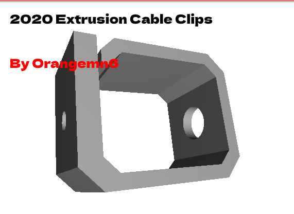 Extrusion Cable Clips for 2020/4020/4040 Extrusions