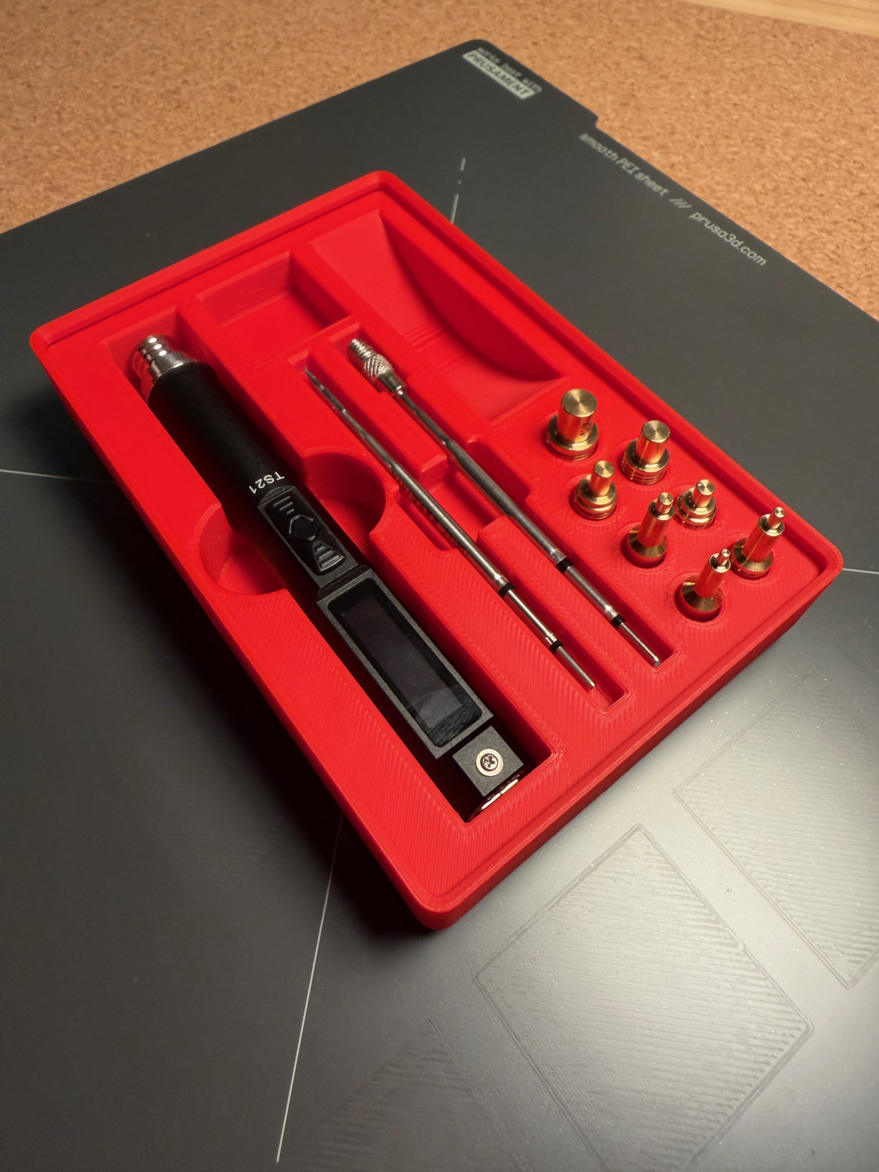 Gridfinity Miniware T21 soldering iron/CNC Kitchen heat insert storage