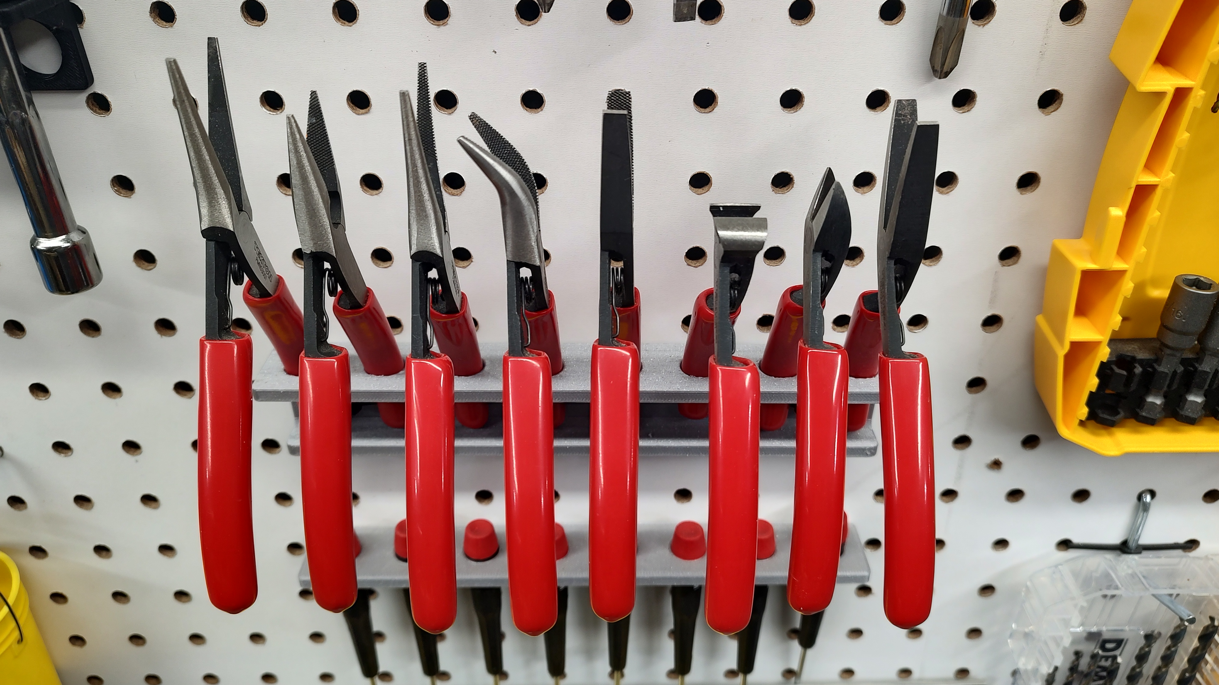 Tool holder for peg boards: screw driver, pliers, bit drivers [3, 6, 7, 8 tools] - photo 2