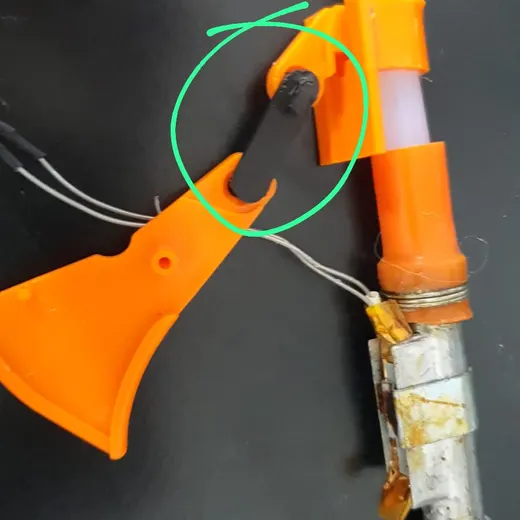 Replacement part for a hot glue gun