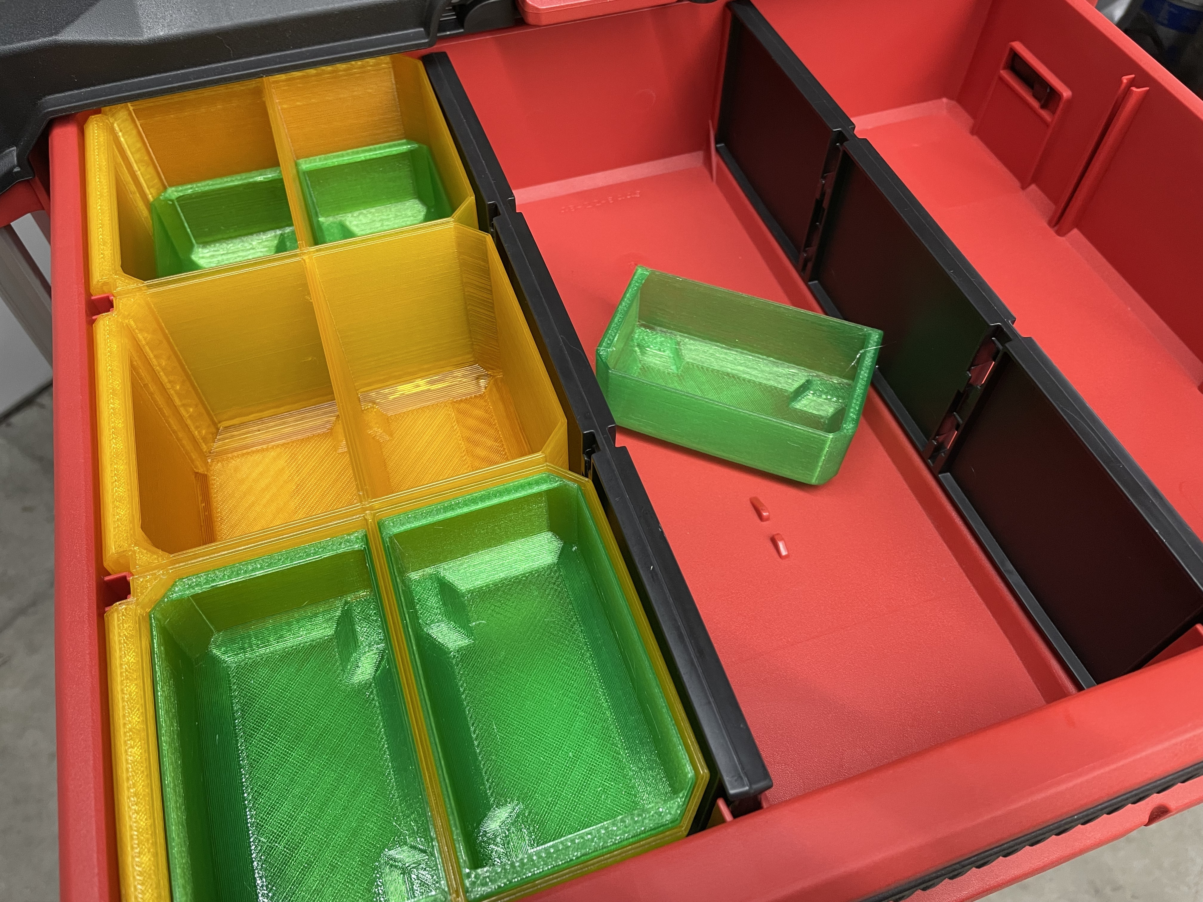 Parts Bins for Milwaukee Packout 3-Drawer Tool Box