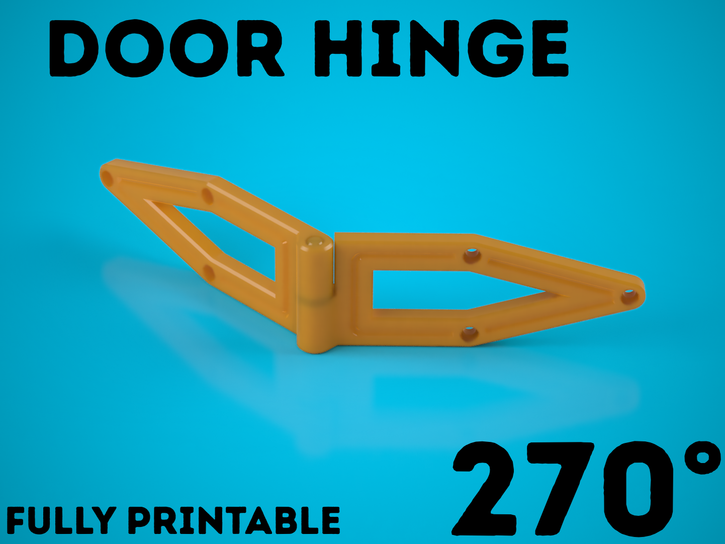 270 degree door hinge