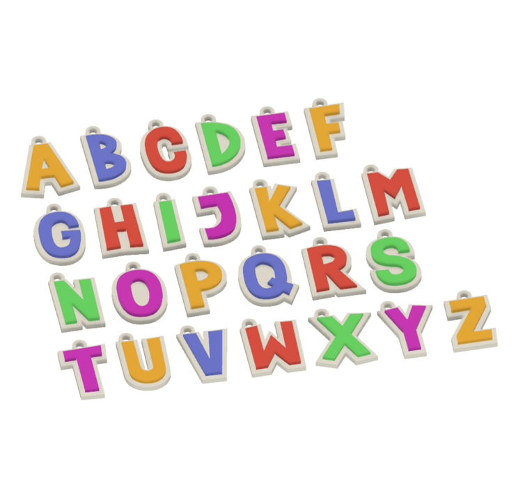Alphabet letter keychain - photo 2