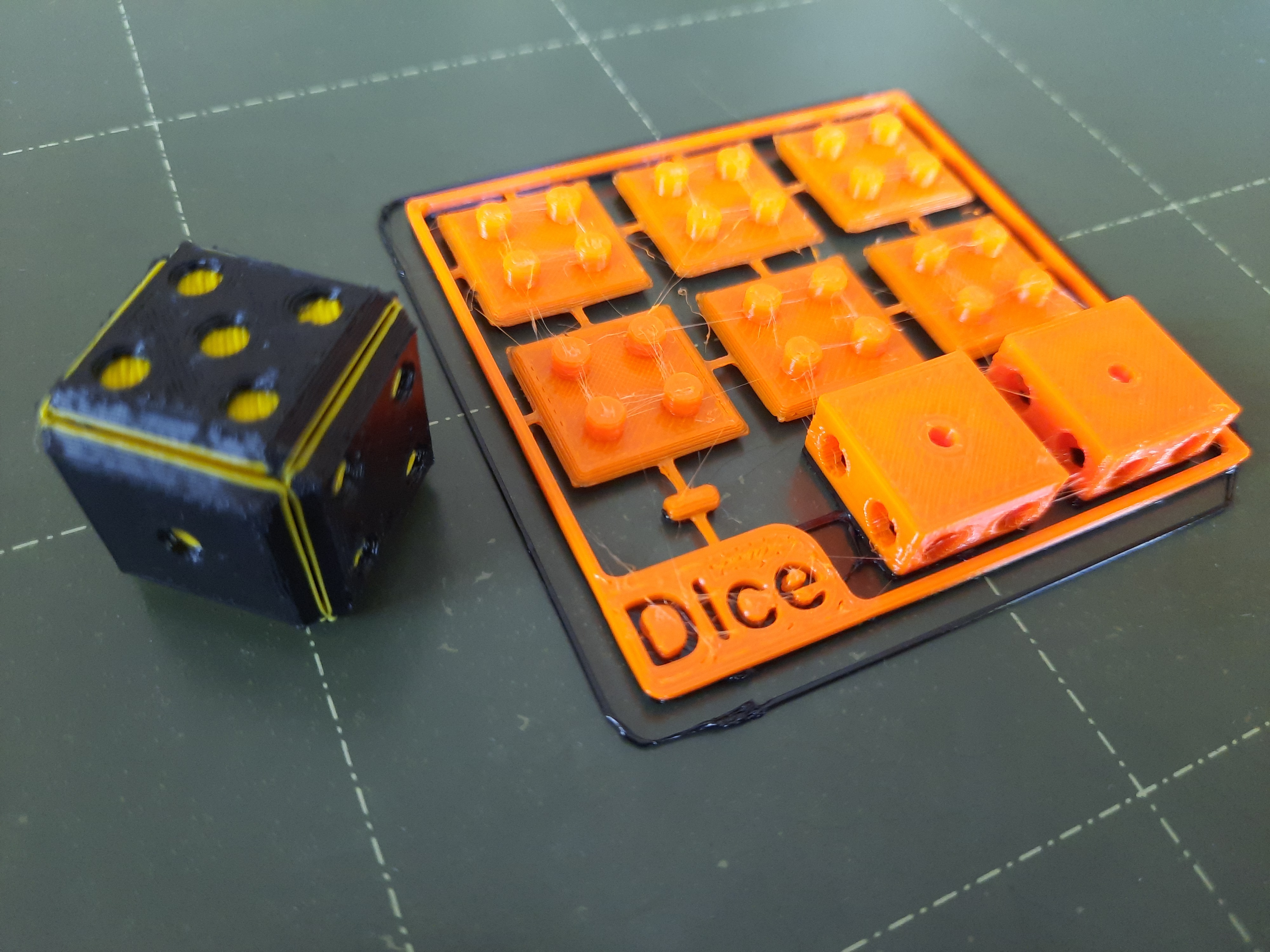 Multicolor dice kit card