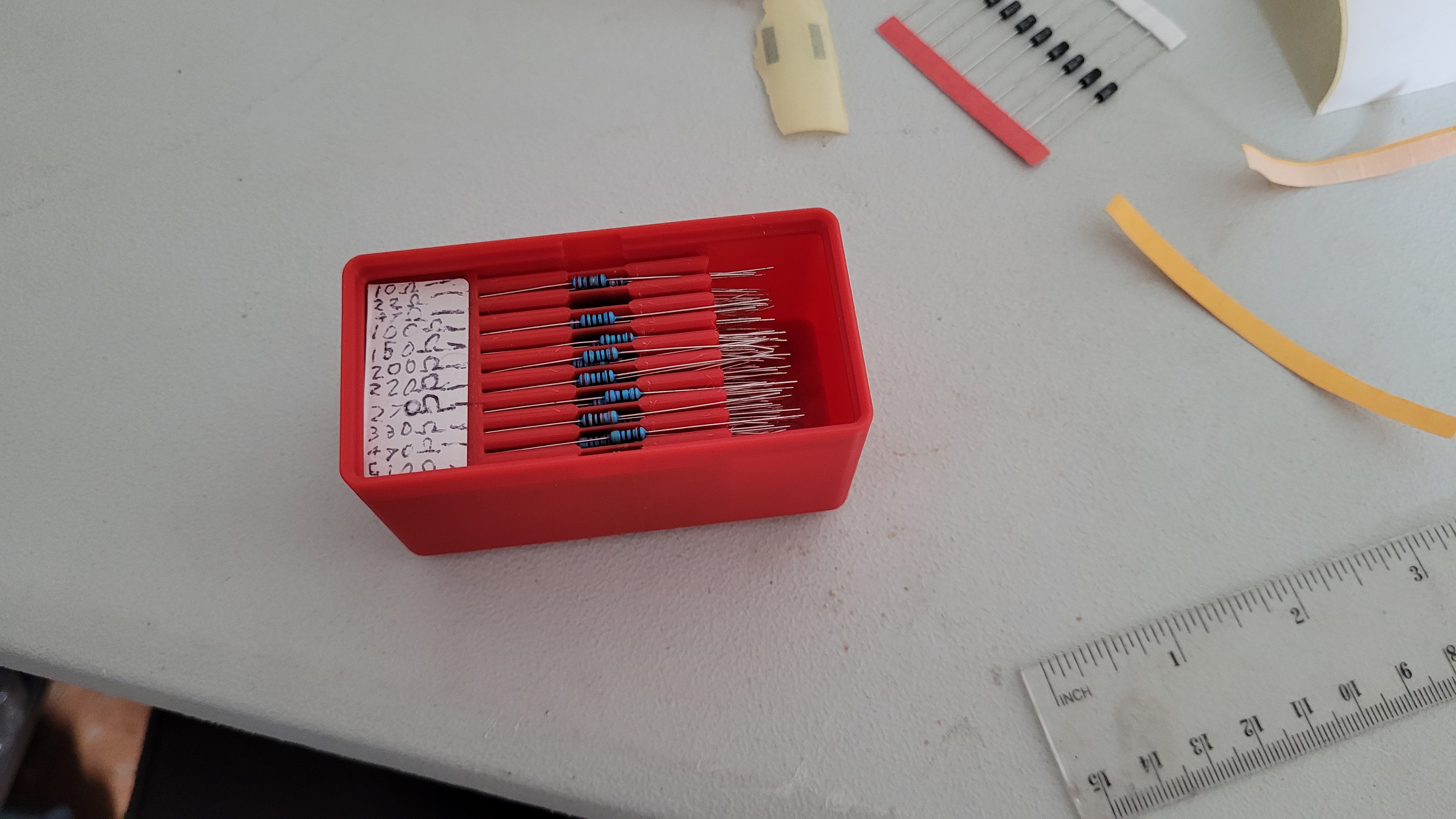 Gridfinity resistor storage bin
