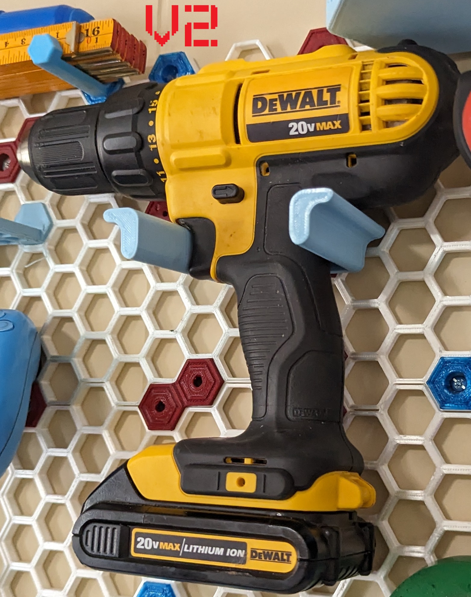 DeWalt DCD771 Honeycomb Storage Wall Mount - HSW - Drill - Cordless Drill - photo 2