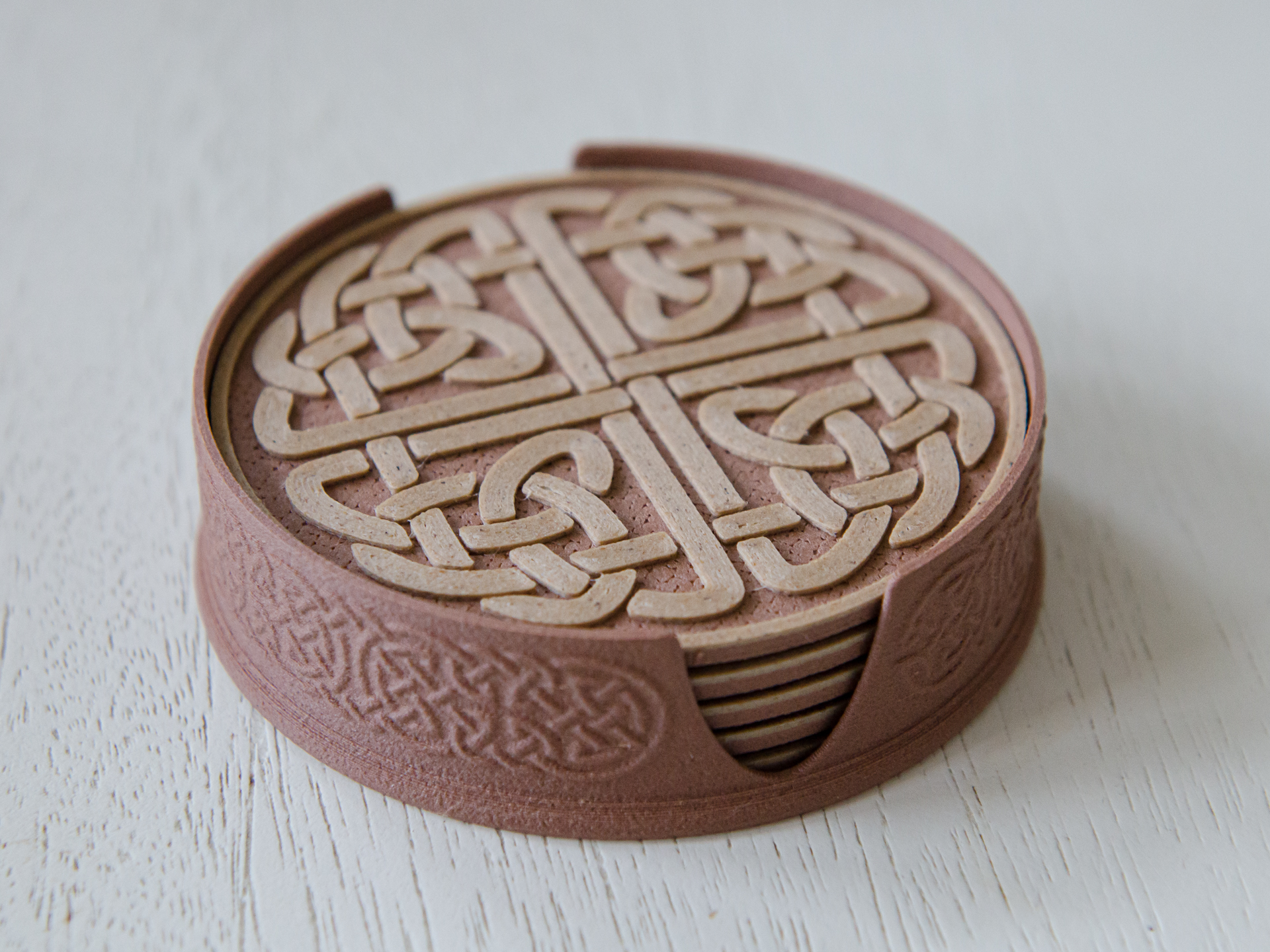 Celtic Coaster and Holder