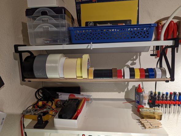 Tape Roll Holder hanging under shelf - photo 2