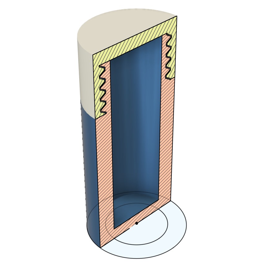 Simple cylindrical storage container with screw cap - photo 3