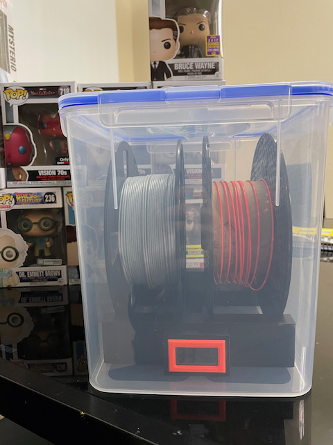 Adjustable V-Blocks for Dry Box Filament Storage