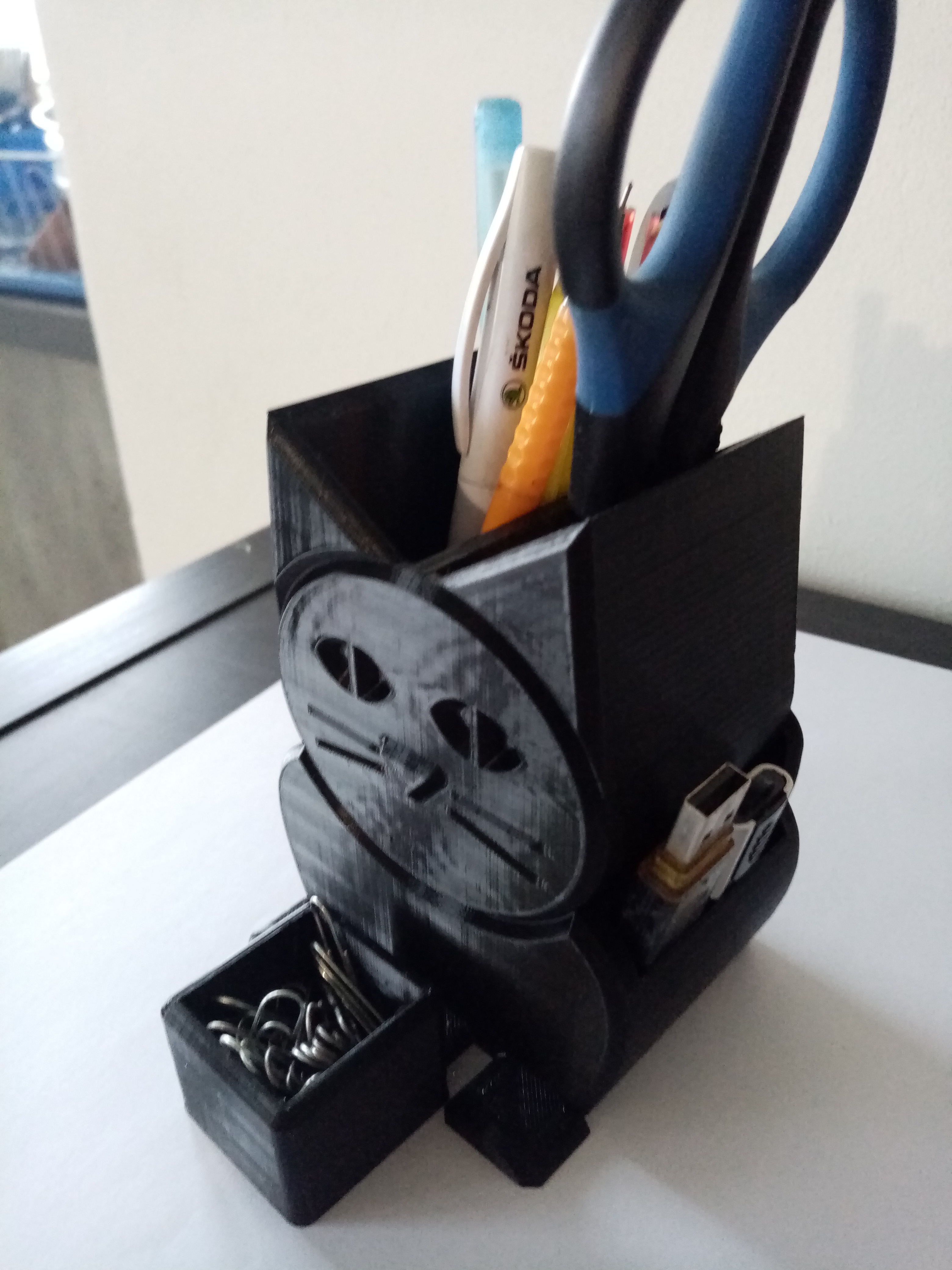 Desk organizer CAT desktop organizer organizers office organizer table pencil holder pencil stand pen holder pen stand stojan na tuzky kocka easy print without support tested - photo 3