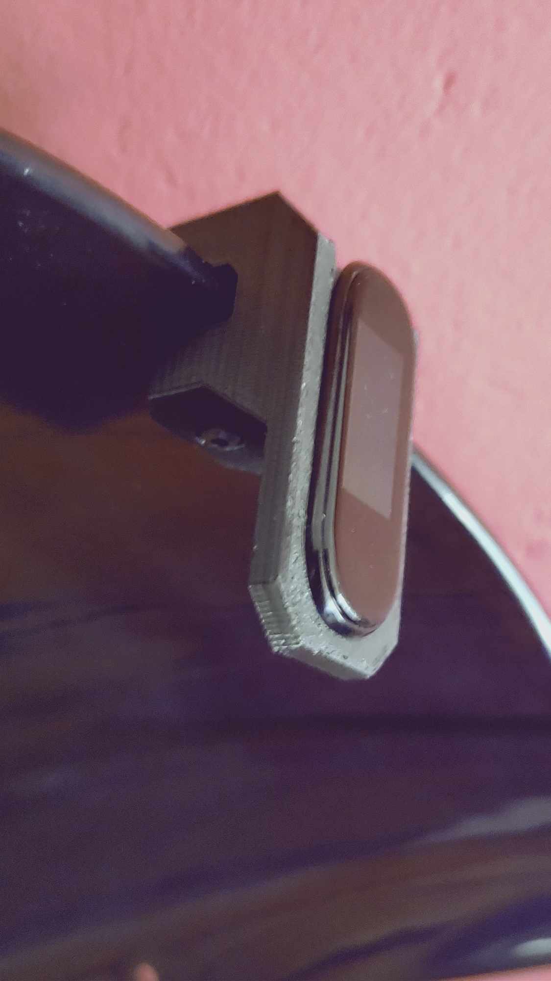 MiBand4(or3) holder/mount/clamp (on Motorcycle windshield)