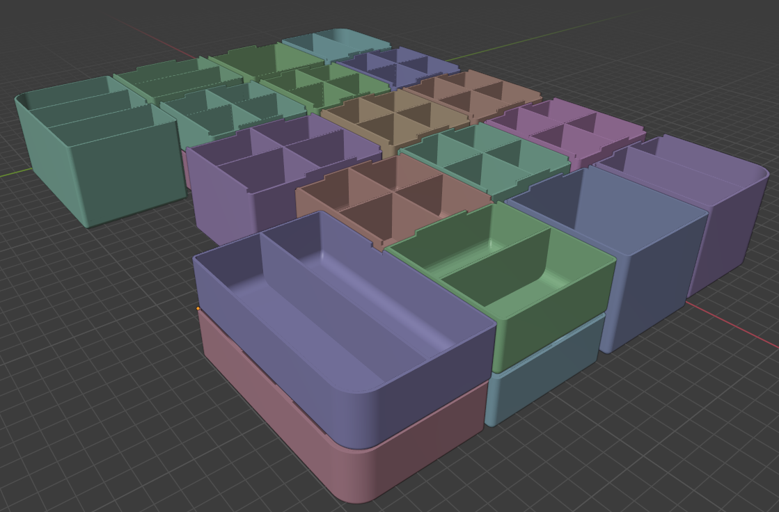 HDX (or Hypertough / Hyper Tough / Anvil) Organizer Box Inserts (FreeCAD Parametric) - photo 4