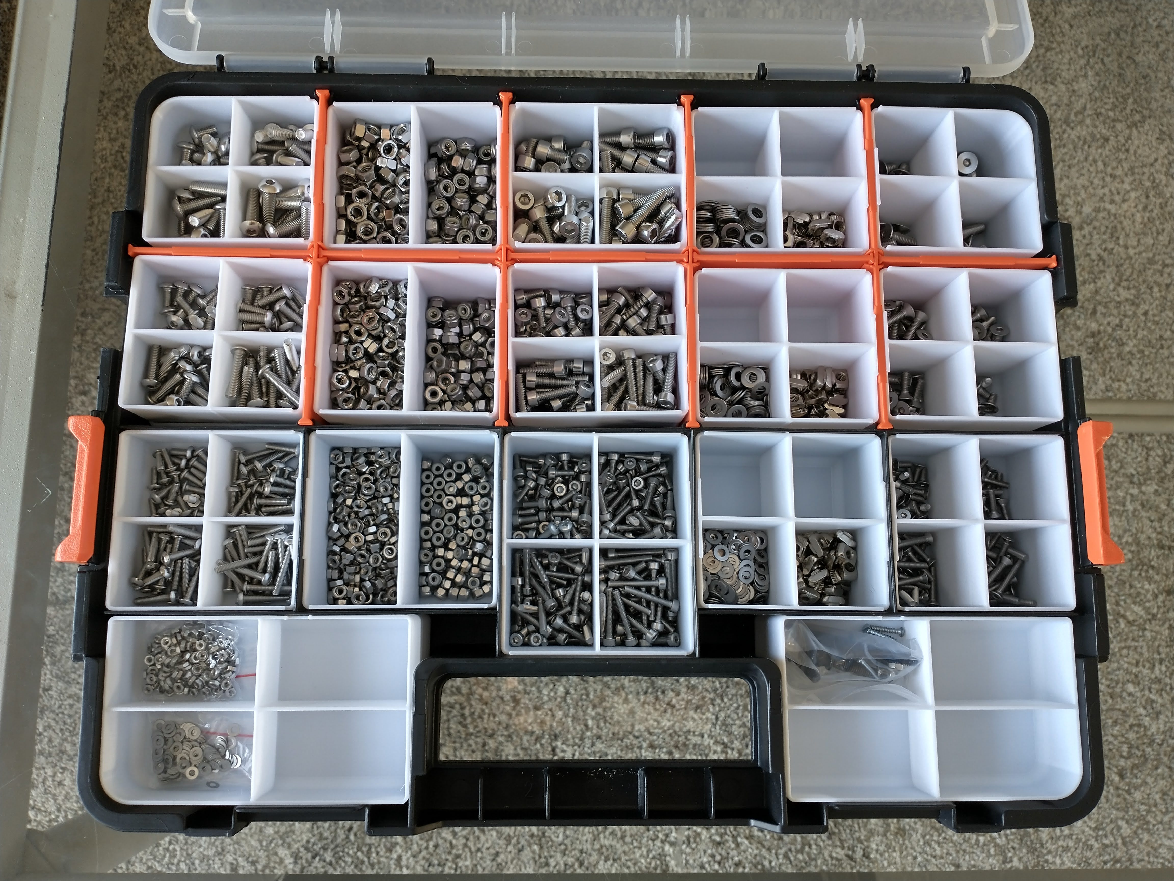 HDX (or Hypertough / Hyper Tough / Anvil) Organizer Box Inserts (FreeCAD Parametric)