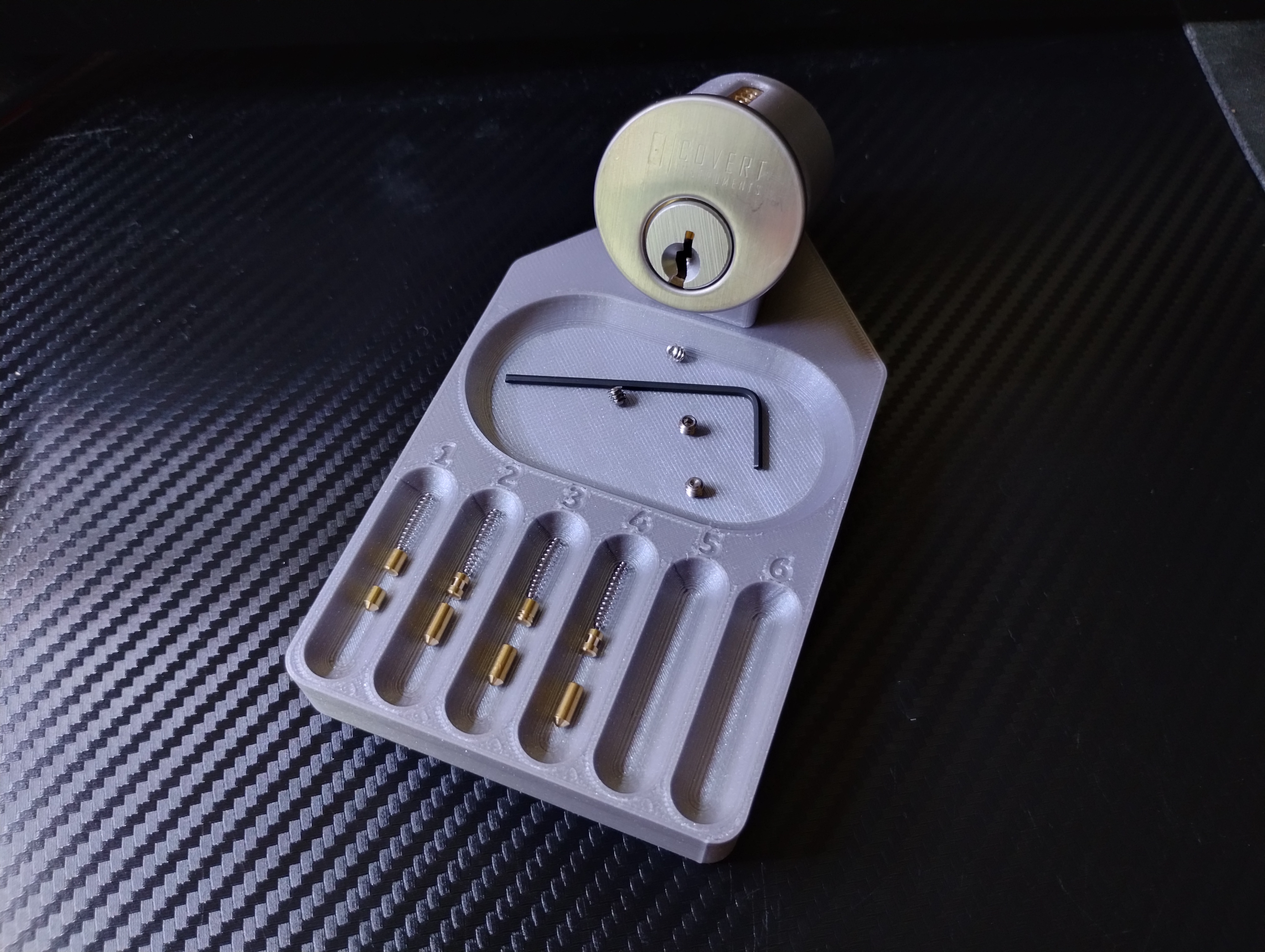 CI Practice Lock Bitting Tray and Stand