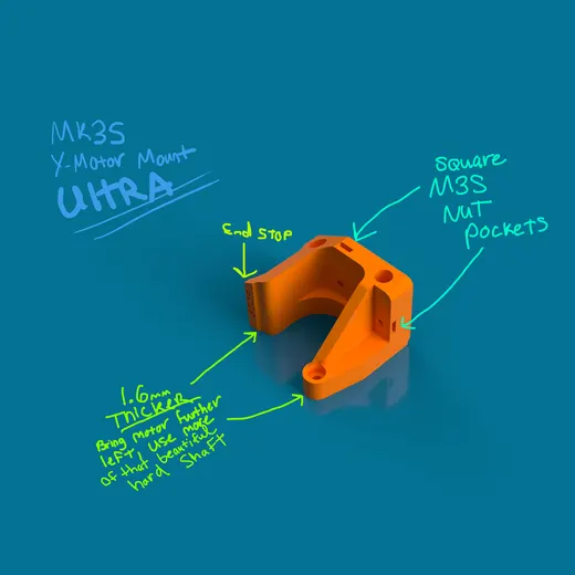 MK3S Y-Axis Motor Mount Ultra