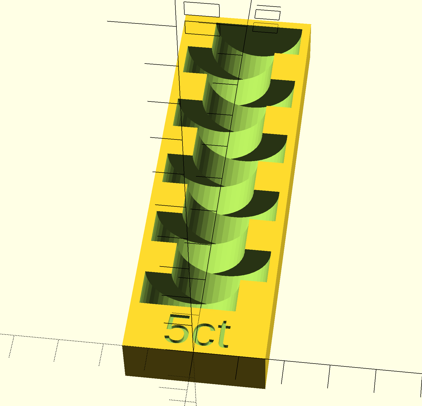 Coin tray parameterizable (draft)