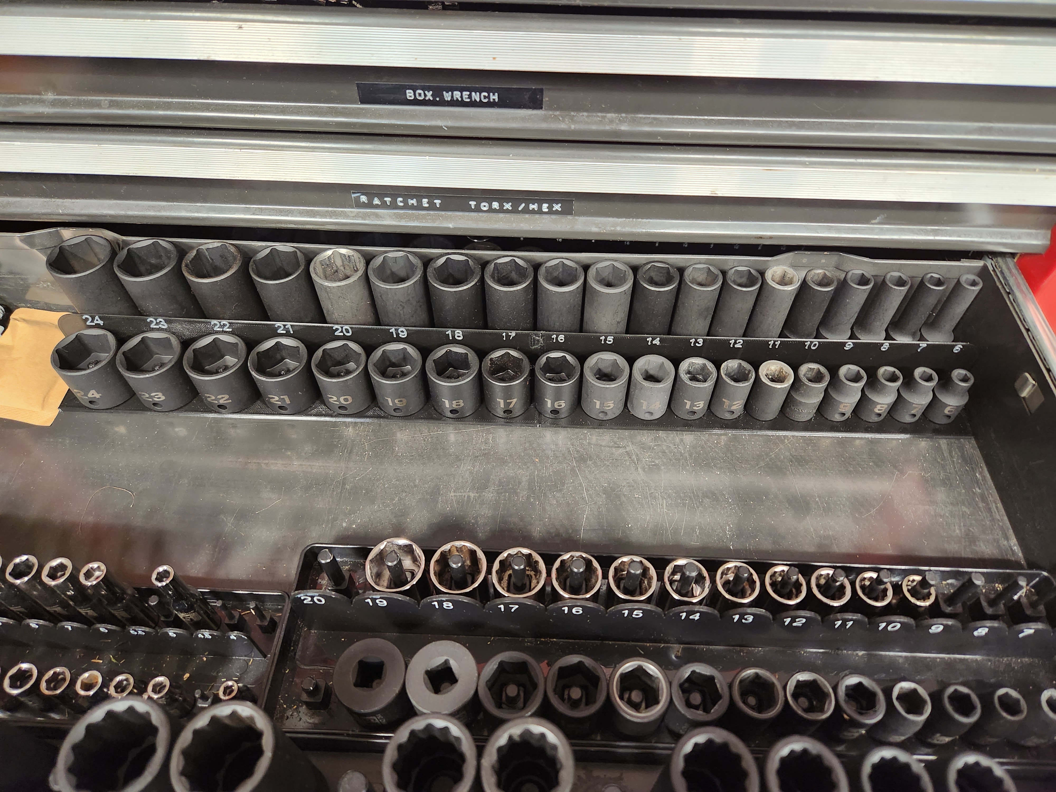 Metric 3/8 (8-24mm) Impact socket tray organizer