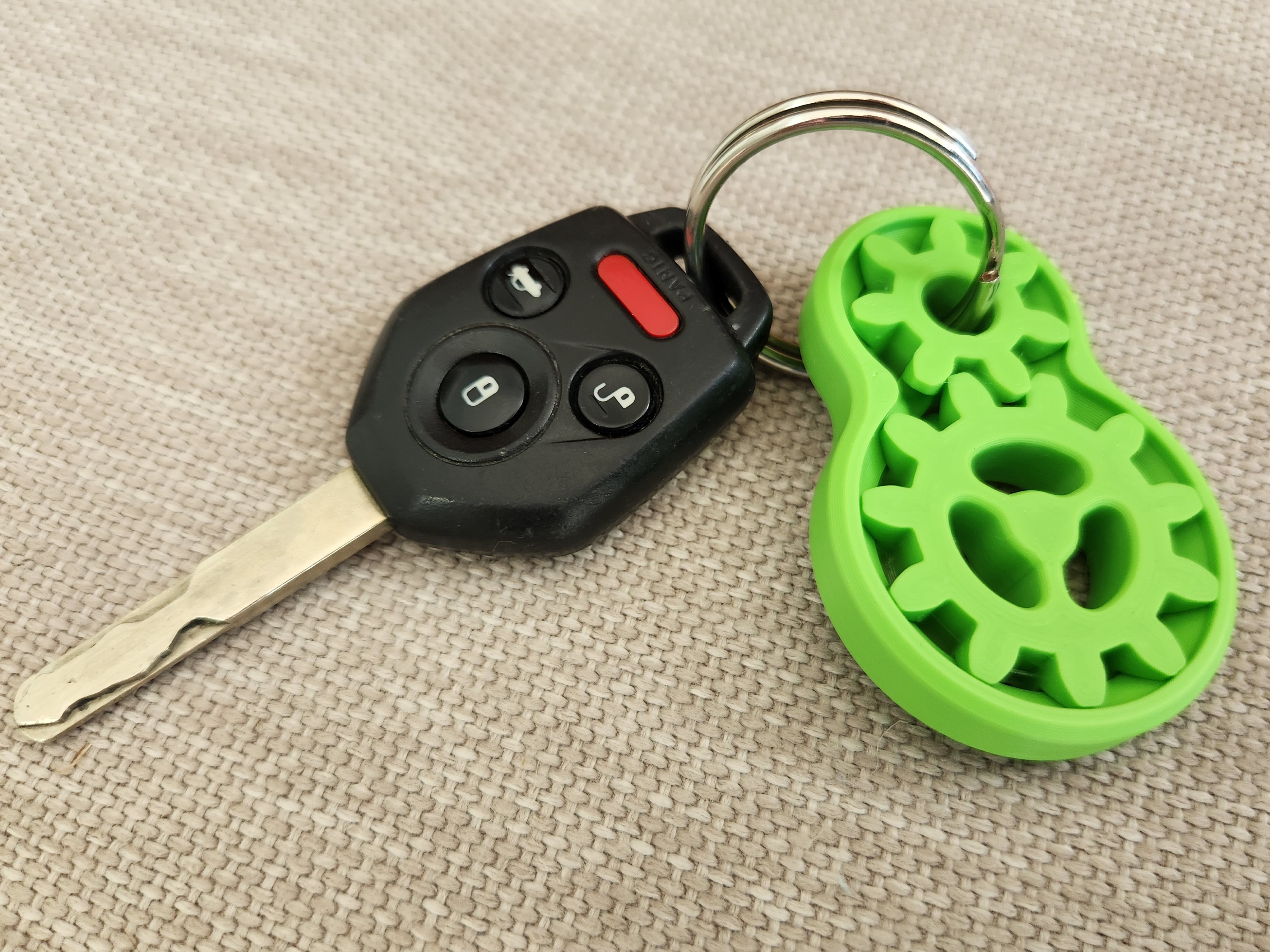 Gear Fidget Keychain Tag