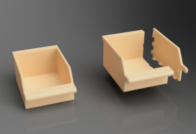 Hanging Small Storage Bin for Honeycomb wall, Multiboard or any other surface - photo 2