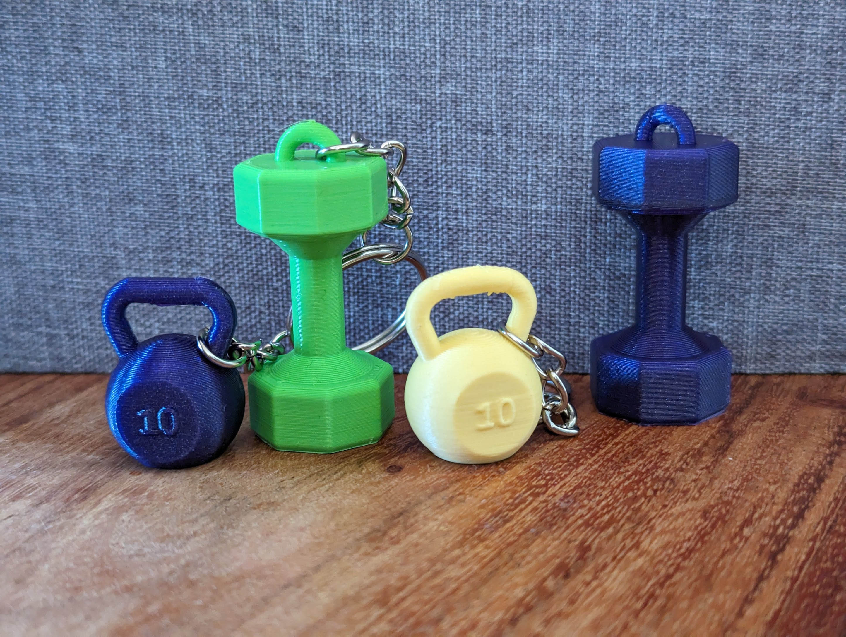 Dumbbell Keychain