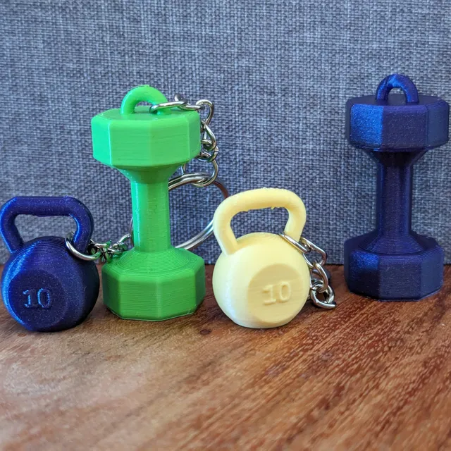 Dumbbell Keychain