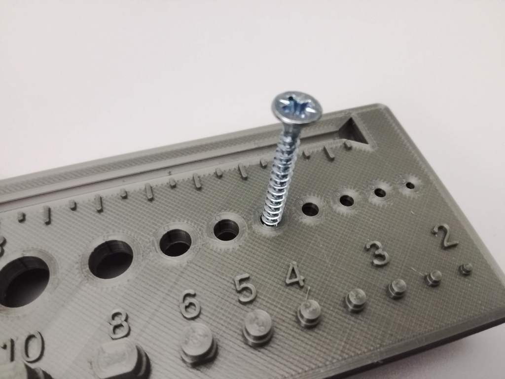 Screw Sizer - metric screws nuts bolts measure jig - photo 3