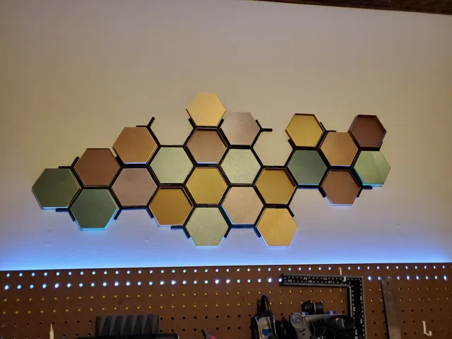 Hex alignment tool for hexagon wall art.