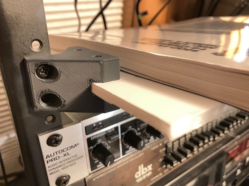 19" Rack sub-1U Shelf Bracket